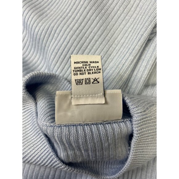 The Tog Shop Womens Blue Ribbed Short Sleeve Turtleneck Sweater XL - Picture 4 of 8